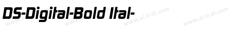 DS-Digital-Bold Ital字体转换